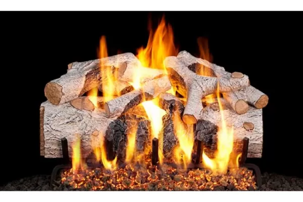 Real Fyre Charred Mountain Birch Listed Log Set