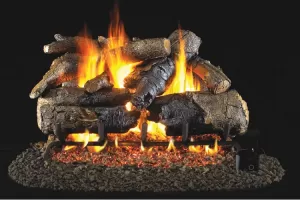 Real Fyre Charred American Oak See-Thru Listed Log Set