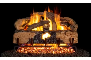 Real Fyre Charred Evergreen Split Oak Log Set