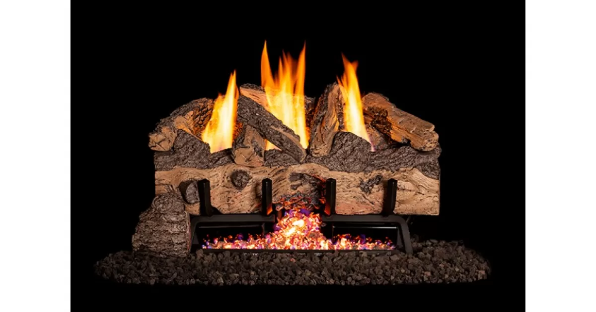 Real Fyre Charred Gnarled Split ANSI Log Set | Grill and Patio