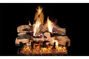 Real Fyre Split Oak Designer Plus See-Thru ANSI Log Set