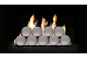 Real Fyre 4-inch Graystone Fyre Spheres, 18&quot;