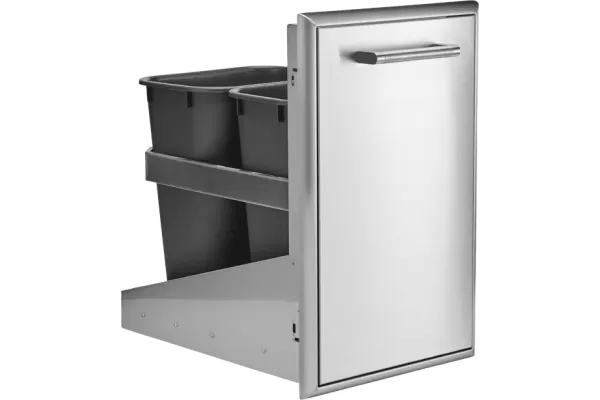 Coyote 18-inch Front-to-Back Trash Recycle Combo
