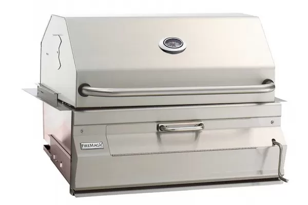 Fire Magic 24-inch Charcoal Slide In Barbecue Grill with Smoker Hood