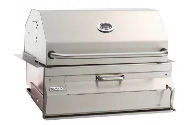 Fire Magic 30-inch Charcoal Slide In Barbecue Grill with Smoker Hood