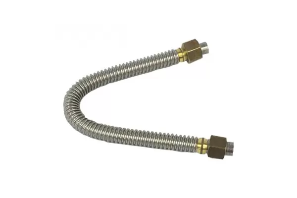 Fire Magic 10-inch Stainless Flex Tube with Fittings for Double Side Burner