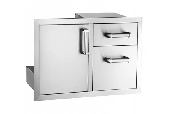 Fire Magic Flush Mounted Access Door With Double Drawer with Soft Close System