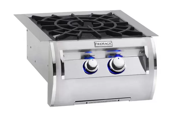 Fire Magic Echelon Diamond Series Power Burner With Porcelain Cast Iron Cooking Grid