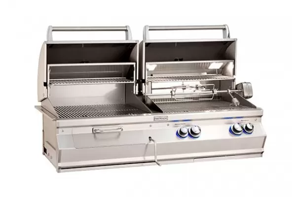 Fire Magic 46-inch Aurora A830i, Gas and Charcoal Combo Grill With Rotisserie