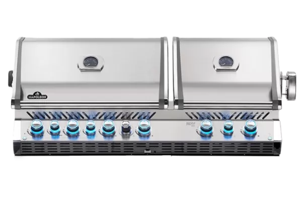 Napoleon Prestige PRO 825 Built-in Gas Grill with Infrared Bottom and Rear Burner, Stainless Steel