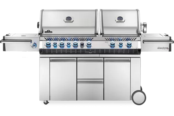 Napoleon Prestige Pro 825 Stainless Steel Gas Grill with Power Side Burner, Infrared Rear and Bottom Burners