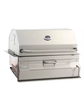 Fire Magic 30-inch Charcoal Slide In Barbecue Grill with Smoker Hood