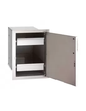 Fire Magic Single Access Door with Dual Drawers, Enclosed, Right Hinge
