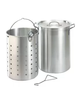 Fire Magic Turkey Frying Pot Kit 26 Qt. Aluminum with Basket and Thermometer
