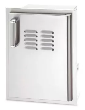 Fire Magic Flush Mounted 20 x 14 Single Access Door With Tank Tray with Louvered Door with Soft Close System, Right Hinge