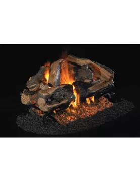 Real Fyre Charred Rugged Split Oak See-Thru Logs Only