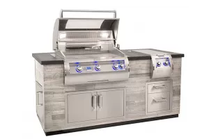 Fire Magic 77-inch Silver Pine Reclaimed Wood Style Island