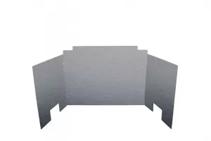 Real Fyre Three-Panel Contemporary Fyreback Satin Stainless