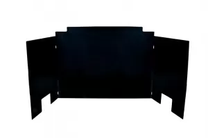 Real Fyre Three-Panel Contemporary Fyreback Black Porcelain