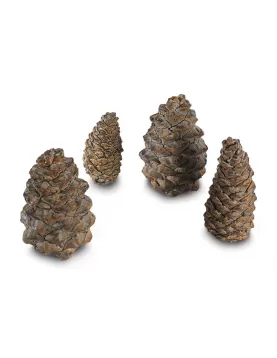 Real Fyre 4 Assorted Ceramic Designer Pine Cones