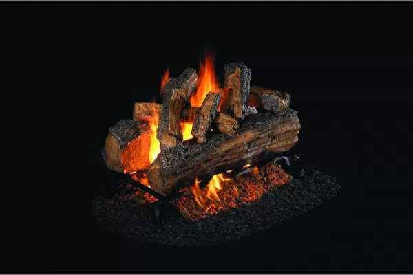 Real Fyre Split Oak Designer Plus See-Thru Listed Log Set