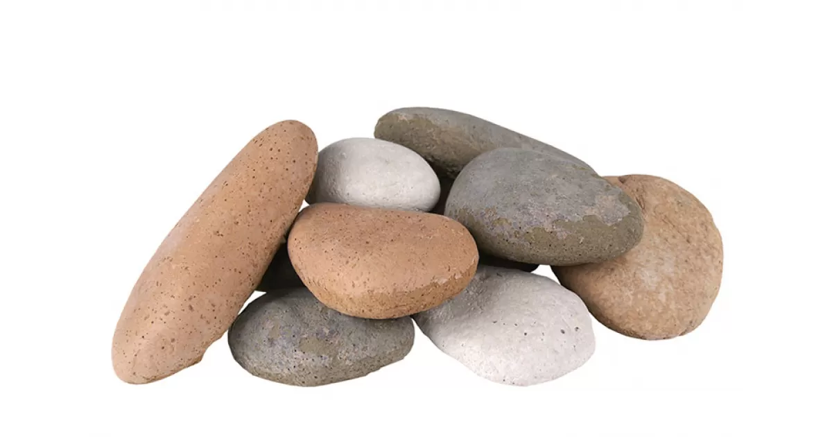 Real Fyre Assorted River Rock Fyre Stones | Grill and Patio