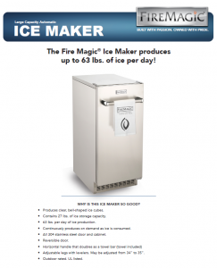 Fire Magic Ice Maker