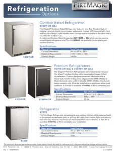 Fire Magic Refrigerators